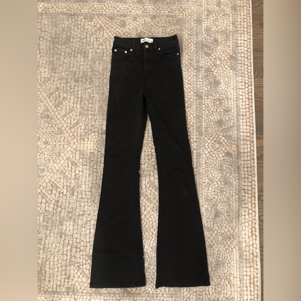 Zara Flare Jeans - Black, Size 2